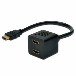 Кабель мультимедийный HDMI F to 2xHDMI M DIGITUS (AK-330400-002-S) ― 