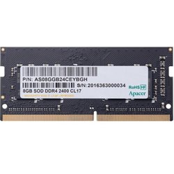 Модуль памяти для ноутбука SoDIMM DDR4 8GB 2400 MHz Apacer (AS08GGB24CEYBGH) ― 