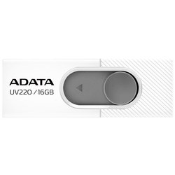 USB флеш накопитель ADATA 16GB UV220 White/Gray USB 2.0 (AUV220-16G-RWHGY) ― 