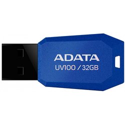 USB флеш накопитель ADATA 32GB DashDrive UV100 Blue USB 2.0 (AUV100-32G-RBL) ― 
