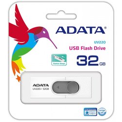 USB флеш накопитель ADATA 32GB UV220 White/Gray USB 2.0 (AUV220-32G-RWHGY)