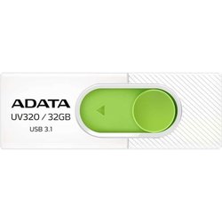 USB флеш накопитель ADATA 32GB UV320 White/Green USB 3.1 (AUV320-32G-RWHGN)