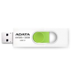 USB флеш накопитель ADATA 32GB UV320 White/Green USB 3.1 (AUV320-32G-RWHGN)