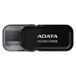 USB флеш накопитель ADATA 64GB UV240 Black USB 2.0 (AUV240-64G-RBK) ― 