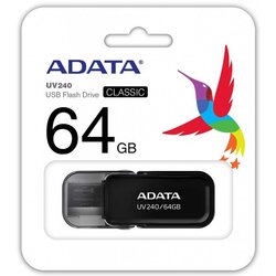 USB флеш накопитель ADATA 64GB UV240 Black USB 2.0 (AUV240-64G-RBK)