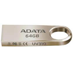 USB флеш накопитель ADATA 64GB UV310 Golden USB 3.1 (AUV310-64G-RGD) ― 