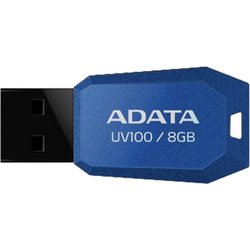 USB флеш накопитель ADATA 8GB DashDrive UV100 Blue USB 2.0 (AUV100-8G-RBL) ― 