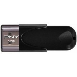 USB флеш накопитель PNY flash 64GB Attache4 Black USB 2.0 (FD64GATT4-EF) ― 