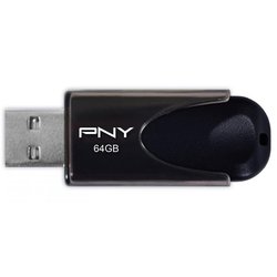 USB флеш накопитель PNY flash 64GB Attache4 Black USB 2.0 (FD64GATT4-EF)