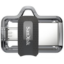 USB флеш накопитель SANDISK 16GB Ultra Dual Black USB 3.0 OTG (SDDD3-016G-G46) ― 