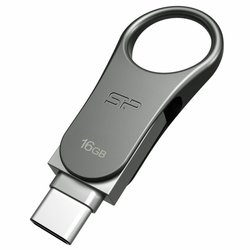 USB флеш накопитель Silicon Power 16GB Mobile C80 Silver USB 3.0 (SP016GBUC3C80V1S)