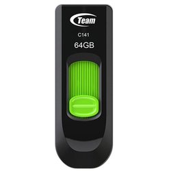 USB флеш накопитель Team 64GB C141 Green USB 2.0 (TC14164GG01) ― 