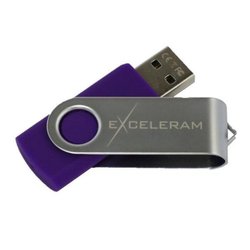 USB флеш накопитель eXceleram 16GB P1 Series Silver/Purple USB 2.0 (EXP1U2SIPU16) ― 