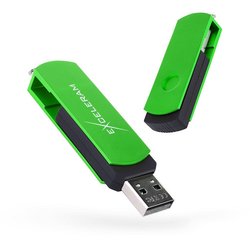 USB флеш накопитель eXceleram 16GB P2 Series Green/Black USB 2.0 (EXP2U2GRB16) ― 