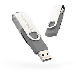 USB флеш накопитель eXceleram 32GB P1 Series Silver/Gray USB 2.0 (EXP1U2SIG32) ― 