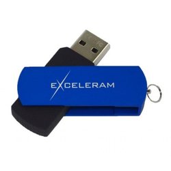 USB флеш накопитель eXceleram 32GB P2 Series Blue/Black USB 3.1 Gen 1 (EXP2U3BLB32) ― 