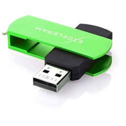 USB флеш накопитель eXceleram 32GB P2 Series Green/Black USB 2.0 (EXP2U2GRB32)