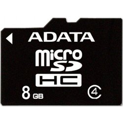 Карта памяти ADATA 8GB microSD class 4 (AUSDH8GCL4-R)