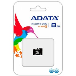 Карта памяти ADATA 8GB microSD class 4 (AUSDH8GCL4-R)