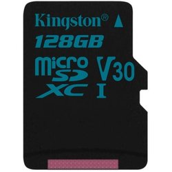 Карта памяти Kingston 128GB microSD class 10 UHS-I U3 Canvas Go (SDCG2/128GBSP)