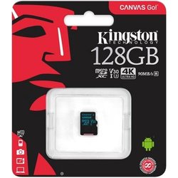 Карта памяти Kingston 128GB microSD class 10 UHS-I U3 Canvas Go (SDCG2/128GBSP)