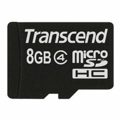 Карта памяти 8Gb microSDHC class 4 Transcend (TS8GUSDC4)