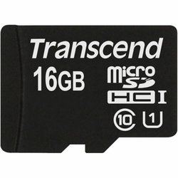 Карта памяти Transcend 16Gb microSDHC Class10 UHS-I (TS16GUSDCU1) ― 