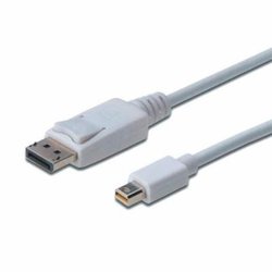 Кабель мультимедийный miniDisplayPort to DisplayPort 2.0m DIGITUS (AK-340102-020-W) ― 