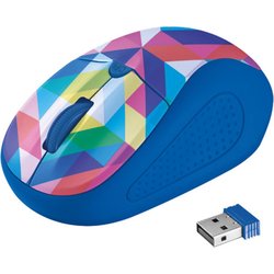 Мышка Trust Primo Wireless Mouse blue geometry (21480) ― 