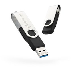 USB флеш накопитель eXceleram 128GB P1 Series Silver/Black USB 3.1 Gen 1 (EXP1U3SIB128) ― 