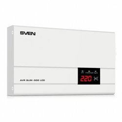 Стабилизатор SVEN AVR SLIM-500 LCD (00380035) ― 