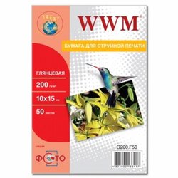 Бумага WWM 10x15 (G200.F50) ― 