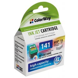 Картридж ColorWay HP №141XL color (CB338HE) ink level (CW-H141XL-I) ― 
