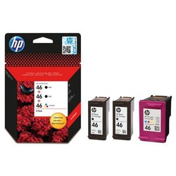 Картридж HP DJ No. 46 Ultra Ink Advantage 2Black+1Color (F6T40AE) ― 