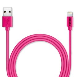 Дата кабель USB 2.0 – Lightning 1.0m Pink ADATA (AMFIPL-100CM-CPK) ― 