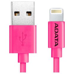 Дата кабель USB 2.0 – Lightning 1.0m Pink ADATA (AMFIPL-100CM-CPK)