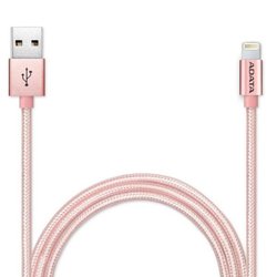Дата кабель USB 2.0 – Lightning 1.0m Rose Golden ADATA (AMFIAL-100CMK-CRG) ― 