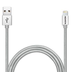 Дата кабель USB 2.0 – Lightning 1.0m Silver ADATA (AMFIAL-100CMK-CSV) ― 