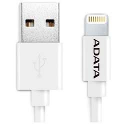Дата кабель USB 2.0 – Lightning 1.0m White ADATA (AMFIPL-100CM-CWH)