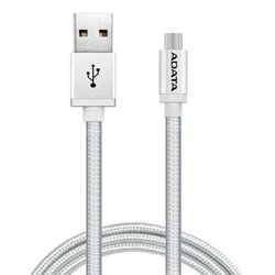 Дата кабель USB 2.0 – Micro USB 1.0m Silver ADATA (AMUCAL-100CMK-CSV) ― 