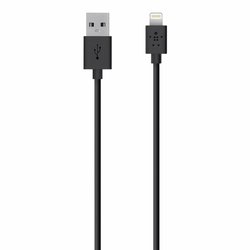 Дата кабель USB 2.0 Lightning charge/sync cable 1.2м, Black Belkin (F8J023bt04-BLK) ― 