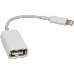 Дата кабель APL-OTG Lighting(M)—USB(F), 8см, blister Defender (87657)