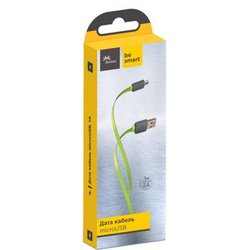 Дата кабель USB 2.0 AM to Micro 5P 1.0m Color Lime green Florence (FDC-M1-2L)