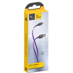 Дата кабель USB 2.0 AM to Micro 5P 1.0m Color Purple Florence (FDC-M1-2P)