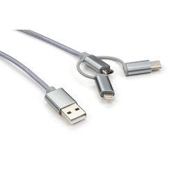 Дата кабель USB 2.0 AM to Type-C+Micro 5P+Lightning 1.0m Vinga (Charge3in1) ― 