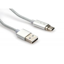 Дата кабель USB 2.0 Type-C to AM 1.0m Vinga (Magnetic Type-C) ― 