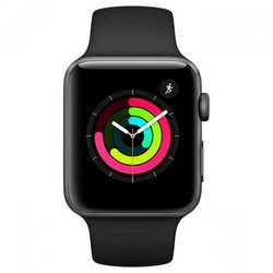 Смарт-часы Apple Watch Series 3 GPS, 42mm SpaceGrey Aluminium Case Black Band (MTF32FS/A) ― 