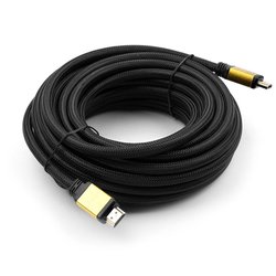 Кабель мультимедийный HDMI to HDMI 10 m metal V2.0 Vinga (VCPDCHDMI2VMM10BK)