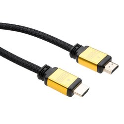 Кабель мультимедийный HDMI to HDMI 10 m metal V2.0 Vinga (VCPDCHDMI2VMM10BK)