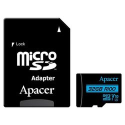 Карта памяти Apacer 32GB microSDHC class 10 UHS-I U1 V10 (AP32GMCSH10U6-R) ― 